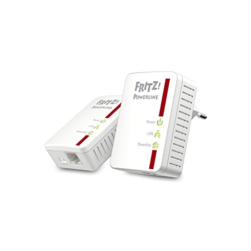FRITZ!Powerline 510E Set (500 Mbit/s, Fast-Ethernet-LAN), schnelle Datenübertragung über die Stromleitung, deutschsprachige Version von AVM