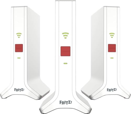 Fritz!Mesh Set 4200 3er-Set (3X Fritz!Repeater, ideal für Internetrouter oder Glasfasermodem (ONT), WLAN-Abdeckung für 5-7 Räume, Triband Wi-Fi 6 mit bis zu 4.200 MBit/s, deutschsprachige Version) von AVM