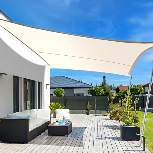 Sonnensegel Wasserdicht 3x4m für Balkon Terrasse Garten mit Heringe von AVOFOREST