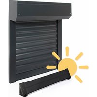 Avosdim - Rollladen Zuschneidbar Solarantrieb Alu Grau 7016 h 120 x b 120 cm Avosdim - Rollladen Zuschneidbar Solarantrieb Alu Grau 7016 h 120 x b 120 cm von AVOSDIM