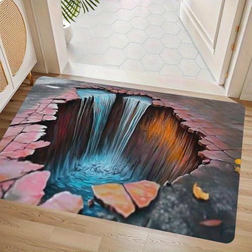 AVSMGP 3D-Teppich Mit Bodenlosem Loch Und Optischer Täuschung Fußmatte Für Den Innen- Und Außenbereich Für Heimdekoration, Spielzimmer, Garten, Boden Und Terrasse,L,60 * 90CM/ 2'0" × 2'11" von AVSMGP