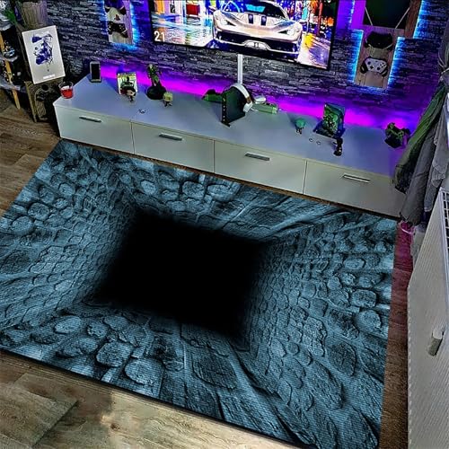AVSMGP 3D-Teppiche, optische Täuschung, superweicher Teppich, rutschfeste Bodenmatte, für Türeingang, Badezimmer, Treppen, Spielzimmer, Wohnzimmer oder Bereich, waschbar, A, 80 x 120 cm AVSMGP 3D-Teppiche, optische Täuschung, superweicher Teppich, rutschfeste Bodenmatte, für Türeingang, Badezimmer, Treppen, Spielzimmer, Wohnzimmer oder Bereich, waschbar, A, 80 x 120 cm von AVSMGP