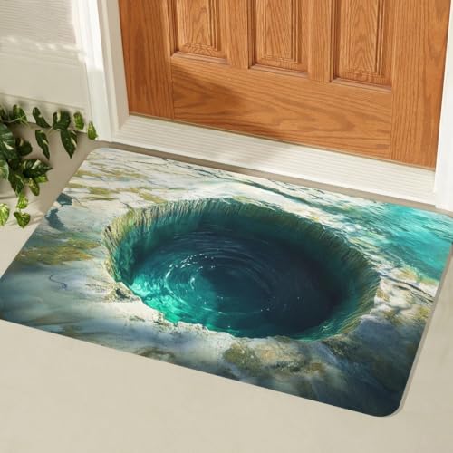 AVSMGP 3D-Teppiche mit optischer Täuschung, Witzige abstrakte Teppich- Weiche, rutschfeste Fußmatte- für Eingang, Badezimmer, Treppe, Spielzimmer, Fußmatte,I,60 * 90cm von AVSMGP