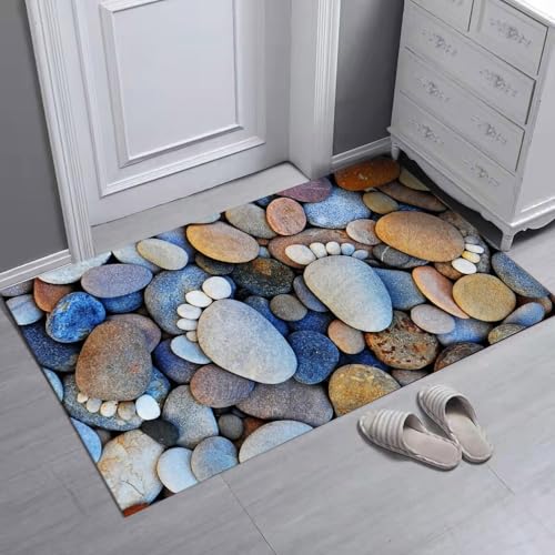 AVSMGP Fußmatte mit optischer Illusion aus Stein, 3D, Diatomeenteppich, dick, rutschfest und waschbar, für Schlafzimmer, Esszimmer, Zuhause, Büro, Flur und Eingang, 60 x 90 cm AVSMGP Fußmatte mit optischer Illusion aus Stein, 3D, Diatomeenteppich, dick, rutschfest und waschbar, für Schlafzimmer, Esszimmer, Zuhause, Büro, Flur und Eingang, 60 x 90 cm von AVSMGP