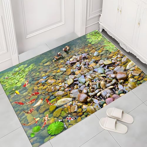 AVSMGP Fußmatte mit optischer Illusion aus Stein, 3D, Diatomeenteppich, dick, rutschfest und waschbar, für Schlafzimmer, Esszimmer, Zuhause, Büro, Flur und Eingang, A, 50 x 80 cm AVSMGP Fußmatte mit optischer Illusion aus Stein, 3D, Diatomeenteppich, dick, rutschfest und waschbar, für Schlafzimmer, Esszimmer, Zuhause, Büro, Flur und Eingang, A, 50 x 80 cm von AVSMGP