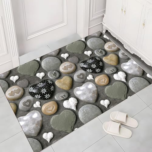 AVSMGP Fußmatte mit optischer Illusion aus Stein, 3D, Diatomeenteppich, dick, rutschfest und waschbar, für Schlafzimmer, Esszimmer, Zuhause, Büro, Flur und Eingang, S, 40 x 60 cm AVSMGP Fußmatte mit optischer Illusion aus Stein, 3D, Diatomeenteppich, dick, rutschfest und waschbar, für Schlafzimmer, Esszimmer, Zuhause, Büro, Flur und Eingang, S, 40 x 60 cm von AVSMGP