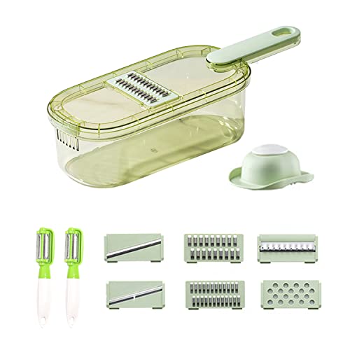 AVSMGP Gemüseschneider Gemüsehobel Obstschneider Mutischneider - 9 in 1 Gemüse Schneider mit Behälter Zwiebelschneider Spiralschneider - Food Chopper Slicer Dicer Vegetable Cutter,Clear AVSMGP Gemüseschneider Gemüsehobel Obstschneider Mutischneider - 9 in 1 Gemüse Schneider mit Behälter Zwiebelschneider Spiralschneider - Food Chopper Slicer Dicer Vegetable Cutter,Clear von AVSMGP