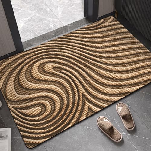 AVSMGP Moderner Teppich mit 3D-Streifen, ultraweich, mit optischem Effekt, schnell trocknend, rutschfest und waschbar, für Wohnzimmer, Schlafzimmer und Eingang, B, 40 x 60 cm AVSMGP Moderner Teppich mit 3D-Streifen, ultraweich, mit optischem Effekt, schnell trocknend, rutschfest und waschbar, für Wohnzimmer, Schlafzimmer und Eingang, B, 40 x 60 cm von AVSMGP