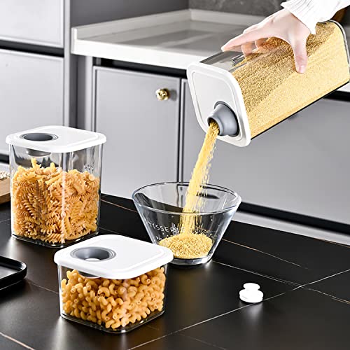 AVSMGP Vorratsdosen 2 Set, luftdichte Vorratsbehälter mit Universaldeckel, Aufbewahrungsbox Küche Organizer für Getreide, Mehl, Zucker, Müsli in der Küche, Vorratsschrank, BPA-frei,2500ml von AVSMGP