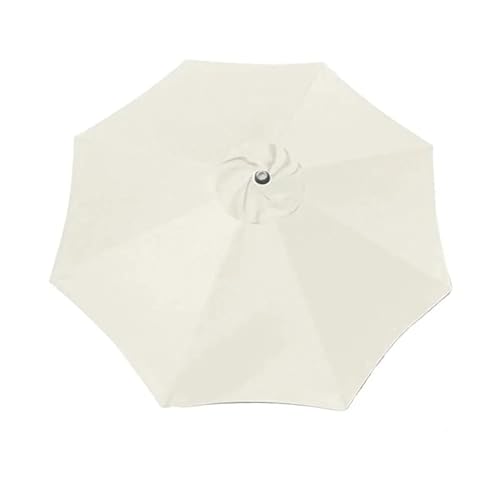 AVSMGP Weiß,2.6m/102/6 Arms, Ersatzdach für Terrassenschirm 260cm 2,7 300cm + 6 Arme/8 Arme Sonnenschirm ersatzbezug ampelschirm ersatzbezug Wasserdicht und UV-beständig von AVSMGP