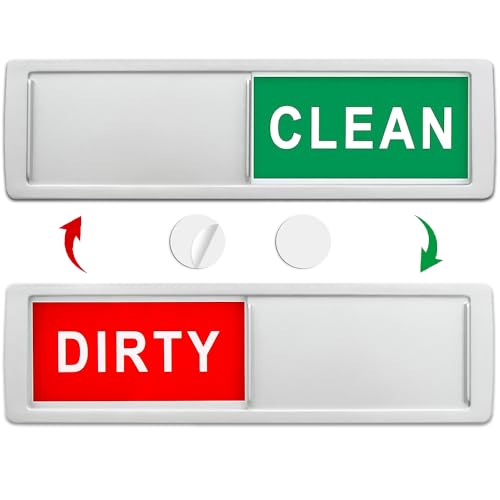 Geschirrspüler-Magnet "Clean Dirty", "Clean Dirty"-Schild, Zubehör für die Spülmaschine, kratzfest/superstarker, weicher Magnet mit optionalen Klebstoffen/leicht zu lesen und zu schieben (Silber und Geschirrspüler-Magnet "Clean Dirty", "Clean Dirty"-Schild, Zubehör für die Spülmaschine, kratzfest/superstarker, weicher Magnet mit optionalen Klebstoffen/leicht zu lesen und zu schieben (Silber und von AVYDIIF