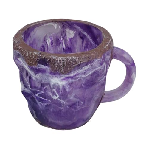 AVZYARDY Mineralkristall-Kaffeetassen, eleganter Mineralbecher, exquisiter Teebecher aus Harz, Mehrzweck-Mineralkristallbecher, Geschenk for Familienfreunde von AVZYARDY