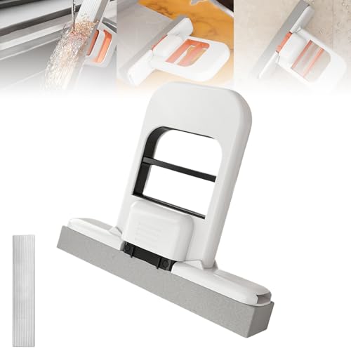 Tragbarer Mini-Mopp mit Reinigungsschwamm, zusammenklappbarer Tischwischer, selbst auswringbarer Schwamm-Mopp, Nass- und Trockenmopp for Bad, Küche und Glasflächen von AVZYARDY