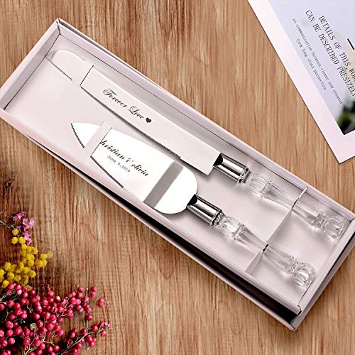 AW BRIDAL Hochzeitsgeschenk Personalisiert Tortenheber Edelstahl Tortenmesser Hochzeitsgeschenke Für Brautpaar//DK001CPP40 von AW BRIDAL