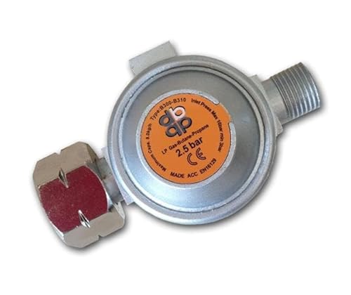 AW-Tools Druckregler 2,5bar Gas Regler Druckminderer Abflammgerät Propan Butangas, bunt von AW-Tools