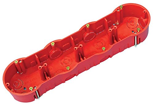 5er Set 4-fach Hohlwanddose Schalterdose Gerätedose Tiefe 46mm Fräsloch 4 x Ø 68 mm mit 8 vormontierten Geräteschrauben 5 Stück von AW-Tools