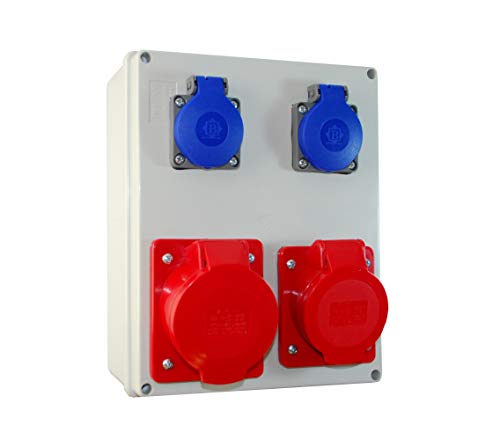 Baustromverteiler/Wandverteiler 2 x 230V/16A & 1 x CEE 16A & 1 x CEE 32A verdrahtet von AW-Tools