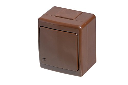 Kreuz-Schalter braun IP44 selbstdichtend für den Außenbereich von AW-Tools