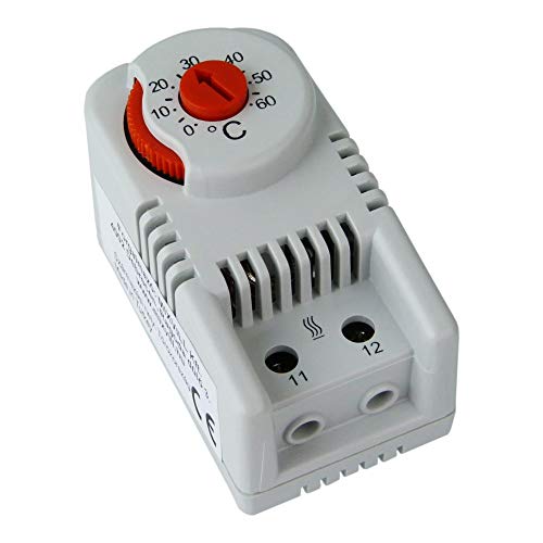 Thermostat f. Hutschiene CO Öffner Rot 0-60°C Schaltschrank Temperatur Regulierung von AW-Tools