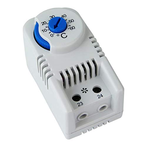 Thermostat f. Hutschiene NO Schließer Blau 0-60°C Schaltschrank Temperatur Regulierung von AW-Tools