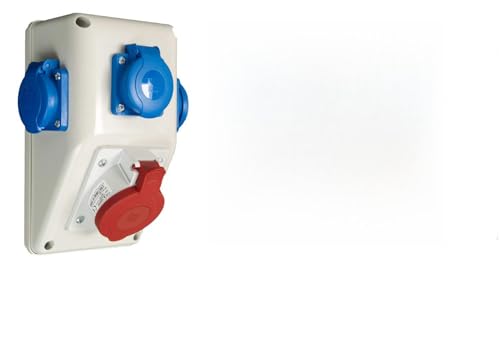 Wandsteckdose Wandverteiler 1 x CEE 16A/400 + 3 x 250 V/16A vorverdrahtet von AW-Tools