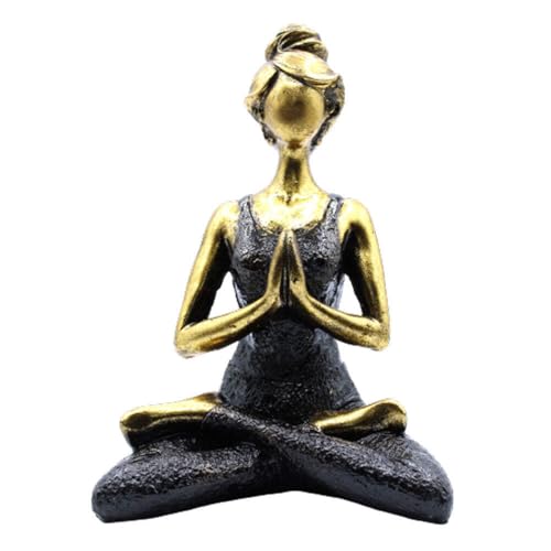 AW Yoga Ladies Frau, Mädchen, Figur sitzend 24 cm hoch Polystone Handarbeit von AW
