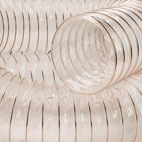 AWM Absaugschlauch transparent 0,4mm Absauganlage Spiralschlauch schwer entflammbar Flexschlauch (100 mm) von AW