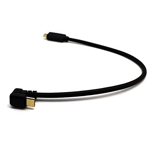 AWADUO 3.1 Typ C U-förmiges USB-C-Kabel, 4K @60Hz 10 Gbs Typ-C-Stecker 180 Grad auf Typ-C 3.1-C-Stecker-Kabel Autodatenkabel, 180-Grad-USB-C-Ladekabel für Smartphone/Desktop/Notebook/4K-Video (0,3M) von AWADUO