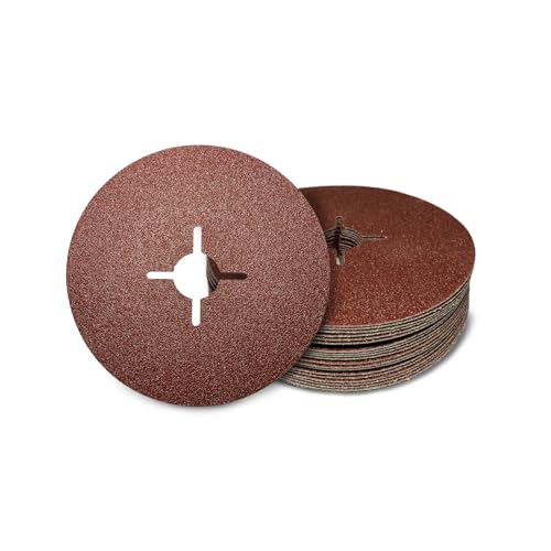 AWAPRO Fiberscheiben 125mm - Körnung P120-25 Stück - Hohe Abtragsleistung - Lange Lebensdauer - Schleifscheibe für Winkelschleifer, Fiberschleifscheibe AWAPRO Fiberscheiben 125mm - Körnung P120-25 Stück - Hohe Abtragsleistung - Lange Lebensdauer - Schleifscheibe für Winkelschleifer, Fiberschleifscheibe von AWAPRO