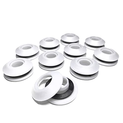 AWAPRO Ösen Set - 40 Stück weiß für Planen rostfrei 28x28x12 mm Kunststoffösen für Abdeckplane Poolplane von AWAPRO