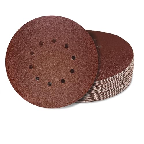 AWAPRO Schleifscheiben 225mm - 10 Stück - P40 Körnung, Effizientes Schleifen - Klett, 10 Loch - Vielseitig für Holz, Metall, Trockenbau - Schleifpapier Set von AWAPRO