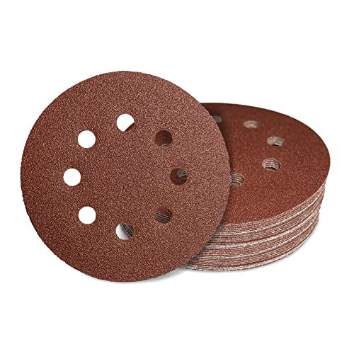 AWAPRO Schleifscheiben mit Klett - Ø 125mm, Körnung P100, 8 Loch in Rot - 10 Stück - Schleifpapier rund für Exzenterschleifer, Holz schleifen AWAPRO Schleifscheiben mit Klett - Ø 125mm, Körnung P100, 8 Loch in Rot - 10 Stück - Schleifpapier rund für Exzenterschleifer, Holz schleifen von AWAPRO