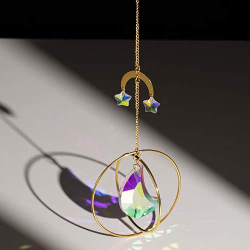 AWARDSEN Sonnenfänger Kristall, Sonnenfänger Garten Dekoration, Mond Stil Suncatcher Regenbogen Sonnenfänger Fenster Hängend Dekoration AWARDSEN Sonnenfänger Kristall, Sonnenfänger Garten Dekoration, Mond Stil Suncatcher Regenbogen Sonnenfänger Fenster Hängend Dekoration von AWARDSEN