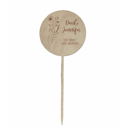 AWASG Blumenstecker Holz mit Gravur - Personalisiert mit Name - Holzstecker Blumentopf Deko Strauß - Geschenk Beste Freundin Mama Oma AWASG Blumenstecker Holz mit Gravur - Personalisiert mit Name - Holzstecker Blumentopf Deko Strauß - Geschenk Beste Freundin Mama Oma von AWASG