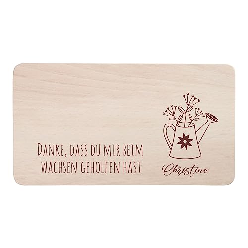 minimutz Holzbrettchen mit individueller Gravur | Für Erzieher-in Mama Oma und Name personalisiert | Geschenk Dankeschön Abschluss Kita Kindergarten Geburtstag Muttertag von AWASG