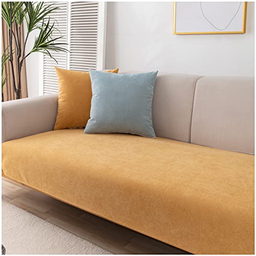 Sofaschoner Sofabezug 1 2 3 4 Sitzer, Wasserdicht Sofa Abdeckung Anti Rutsch Vintage Design Sofaschutz Sofaschoner, L Form Ecksofa Sofa/Couch überwurfdecke (Gelb,40x40cm) von AWAV