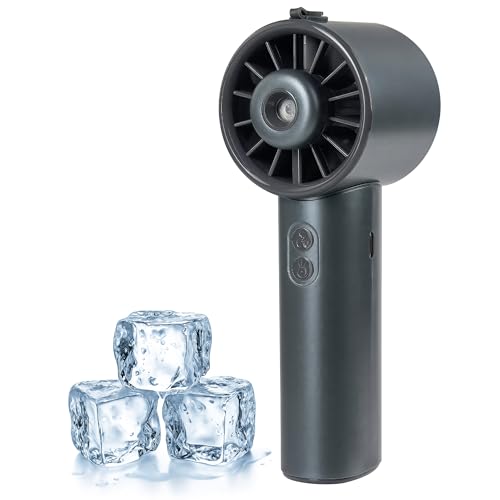 AWAVE ElecTrust Tragbarer Handventilator mit Wasserkühlung Sprühnebel, Akku USB Wiederaufladbar, 3 Geschwindigkeiten, Mini Ventilator mit Wasser, kleiner Ventilator für Büro Reise Camping, Schwarz von AWAVE