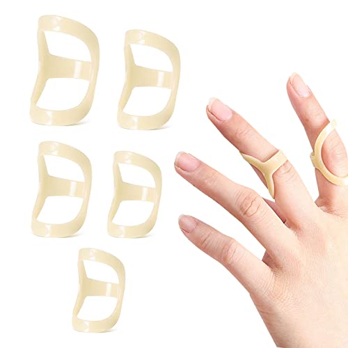 AWAVM 5-teiliges Set Fingerfixatoren Tragbare Fingerschienen Fingerring Abdeckungen Gelenkschutz Hammerförmige Fingerfixatoren Linderung Schmerzen von AWAVM