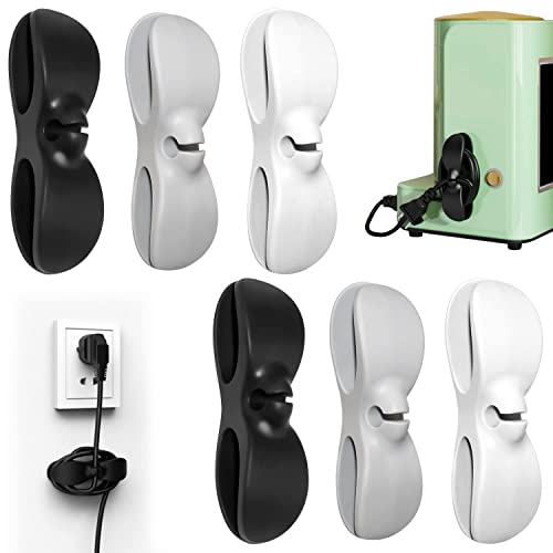 AWAVM 6 Stücke Kabel Organizer für Geräte Kitchen Cable Organiser Kabelaufwickler für Küchenmixer Kabelclip Selbstklebend Kabelhalter Kabelaufwicklung für Küchengeräte Mixer Reiskocher Air Fryer von AWAVM