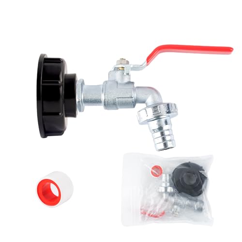AWAVM IBC Auslaufhahn, 1000L Wassertank Wasserhahn aus Legierung Kugelhahn mit 3/4 Zoll Anschluss IBC Adapter für Wassertank Wasserhahn, Regenwassertank IBC Tank Zubehör AWAVM IBC Auslaufhahn, 1000L Wassertank Wasserhahn aus Legierung Kugelhahn mit 3/4 Zoll Anschluss IBC Adapter für Wassertank Wasserhahn, Regenwassertank IBC Tank Zubehör von AWAVM