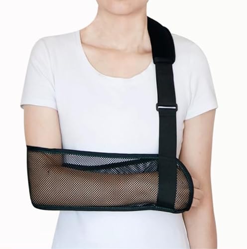 AWAVM Medizinischer Schal für Armstütze, Schulterschiene, Ruhigstellung der Schulter und der Rotatorenmanschette, mit Stützgurt, leicht, atmungsaktiv, Schwarz von AWAVM