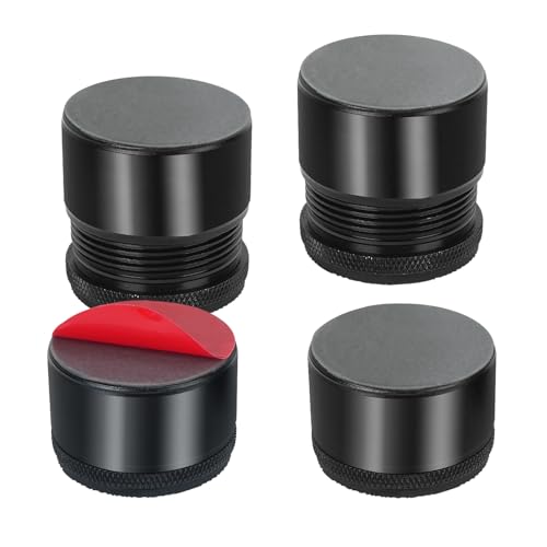 AWBEOT 4 Stück Möbelfüße Höhenverstellbar - Ø 40 mm Möbelerhöhung 4,1-6,3 cm Möbelerhöhung Möbelerhöhung Selbstklebend aus Aluminium für Bett Sofa von AWBEOT