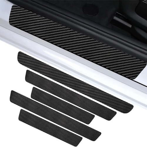 AWCYRHI Auto Einstiegsleisten Schutz, für Volvo XC60 XC90 XC40 XC70 S60L C30 S80 S90 V50 V60 Kohlefaser Auto Türeinstiegsschutz Aufkleber Kohlefaser Lackschutzfolie Türschweller Trittschutz von AWCYRHI