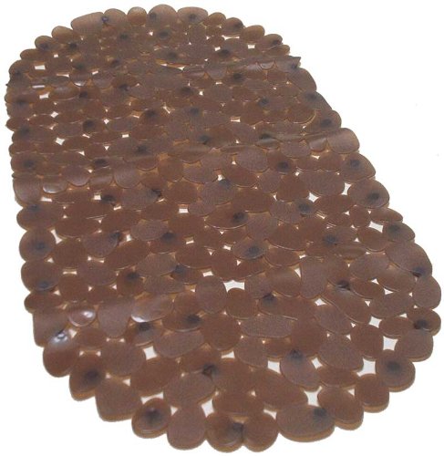 Wanneneinlage Wannenmatte Badewannenmatte Kiesel Kieselsteine Stone braun Sicherheitsmatte Anti rutsch Badewanneneinlage von AWD