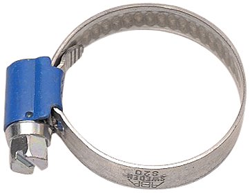 AWEHIRU Original ABA Schweden Schlauchschelle, 25-40 mm, Schneckengewinde, 9 mm Bandbreite, VE: 10 Stück, Blau von AWEHIRU