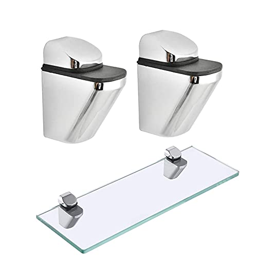 2 Stück verstellbare Regalhalterungen, geeignet für quadratische Spiegel aus Glas, für Arbeitsbank für Zuhause, Hotel und Friseursalon (Abstand 3-20 mm) von AWEN