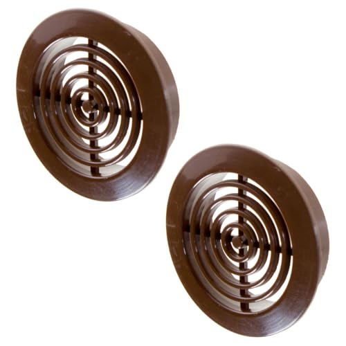 2x Lüftungsgitter Ø 45 mm rund braun Abluftgitter Zuluft Abluft Gitter Lüftung T73 br von Awenta