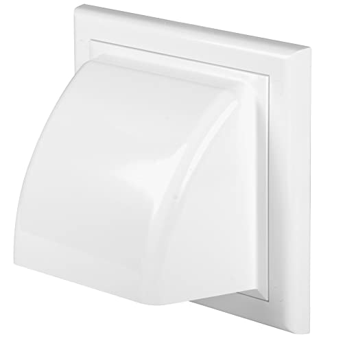 Awenta Ø100 mm Abluftgitter, weißer ABS-Kunststoff, mit Rückschlagventil - Trockneröffnung - Abluftöffnung - Außenlüftungsabdeckung - Ø 10 cm (19 x 19 cm), weiß. Awenta Ø100 mm Abluftgitter, weißer ABS-Kunststoff, mit Rückschlagventil - Trockneröffnung - Abluftöffnung - Außenlüftungsabdeckung - Ø 10 cm (19 x 19 cm), weiß. von Awenta