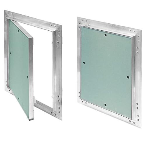 SYSTERM Revisionsklappe 200x300mm Gipskarton 12,5mm KRAL4 Revisionstür Revision Wartungstür 20x30cm Wartung Reinigungsklappe Wartungsöffnung mit Aluminium-Rahmen Feuchtraumgeeignet grün Trockenbau von SYSTERM