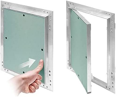 SYSTERM Revisionsklappe 250x350mm Gipskarton 12,5mm KRAL8 Revisionstür Revision Wartungstür 25x35cm Wartung Reinigungsklappe Wartungsöffnung mit Aluminium-Rahmen Feuchtraumgeeignet grün Trockenbau von SYSTERM